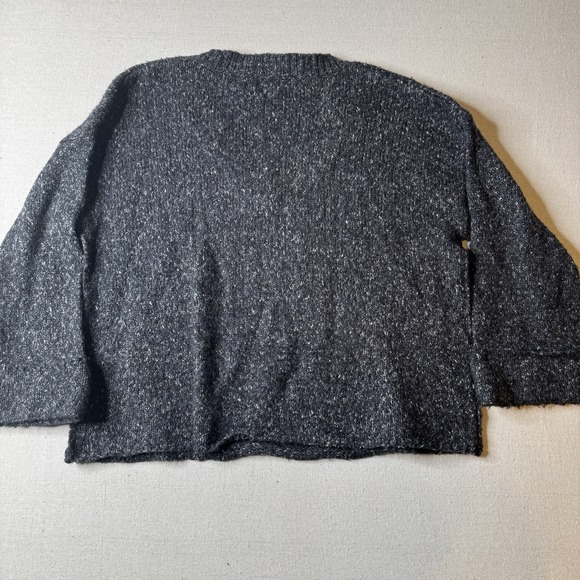 Anthropologie Maggie Sweater Bell Sleeve Oversized Boxy Black Women's Size Small - Picture 3 of 7